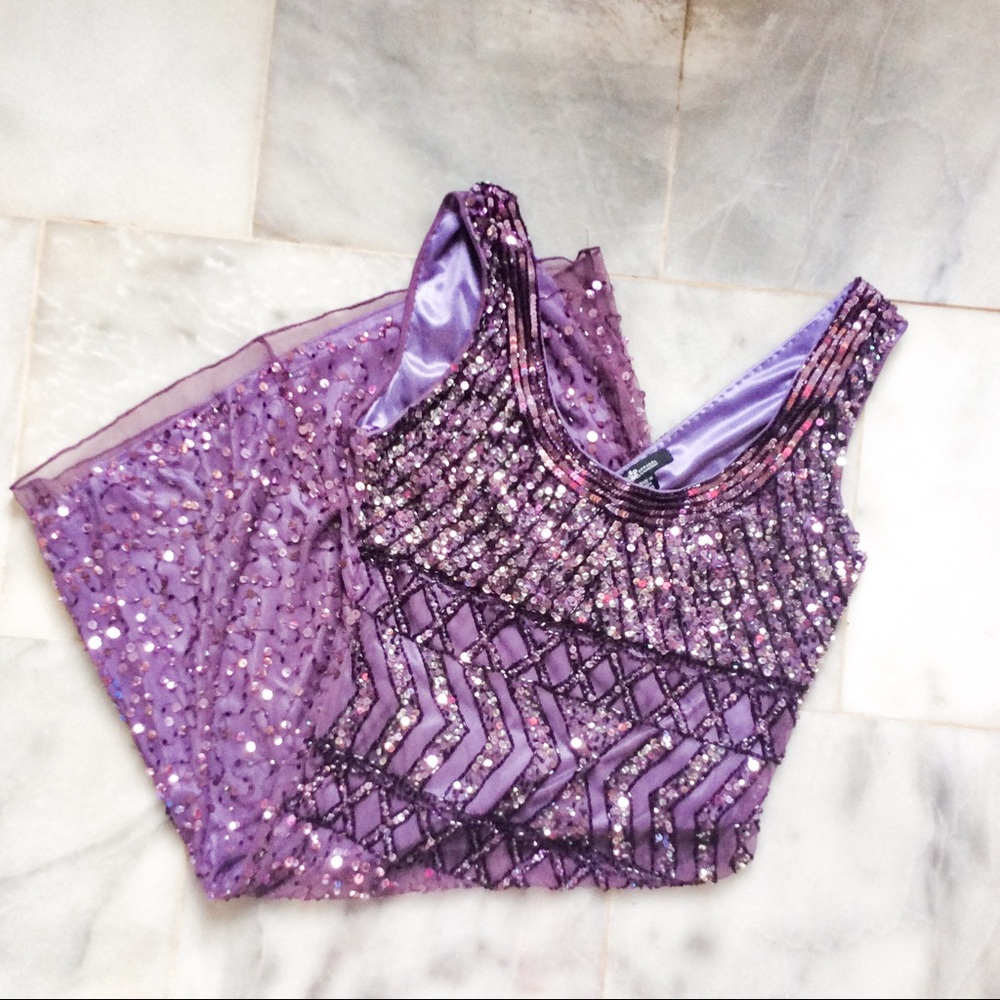 Purple sequin dress size 9/10